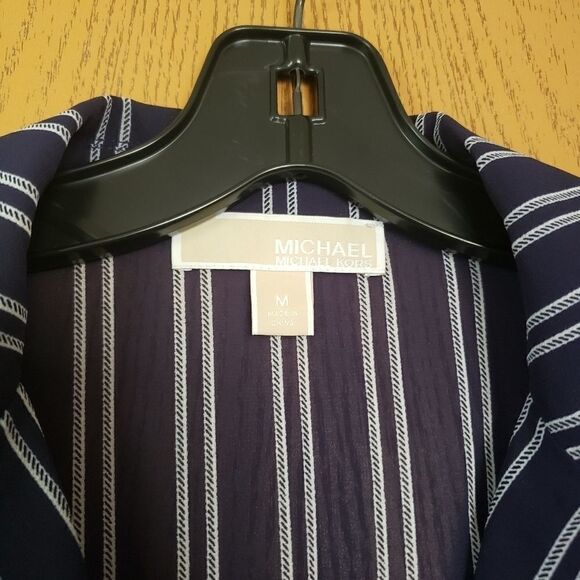 Michael Kors Pajama Style Button Up Front Shirt Medium Casual Chic - Picture 3 of 7